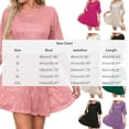 thumbnail image 3 of Maqroz Womens Sparkly Sequin Dress Round Neck Short Sleeve Loose Fit Cocktail Party Mini Sundress Green XXL, 3 of 5