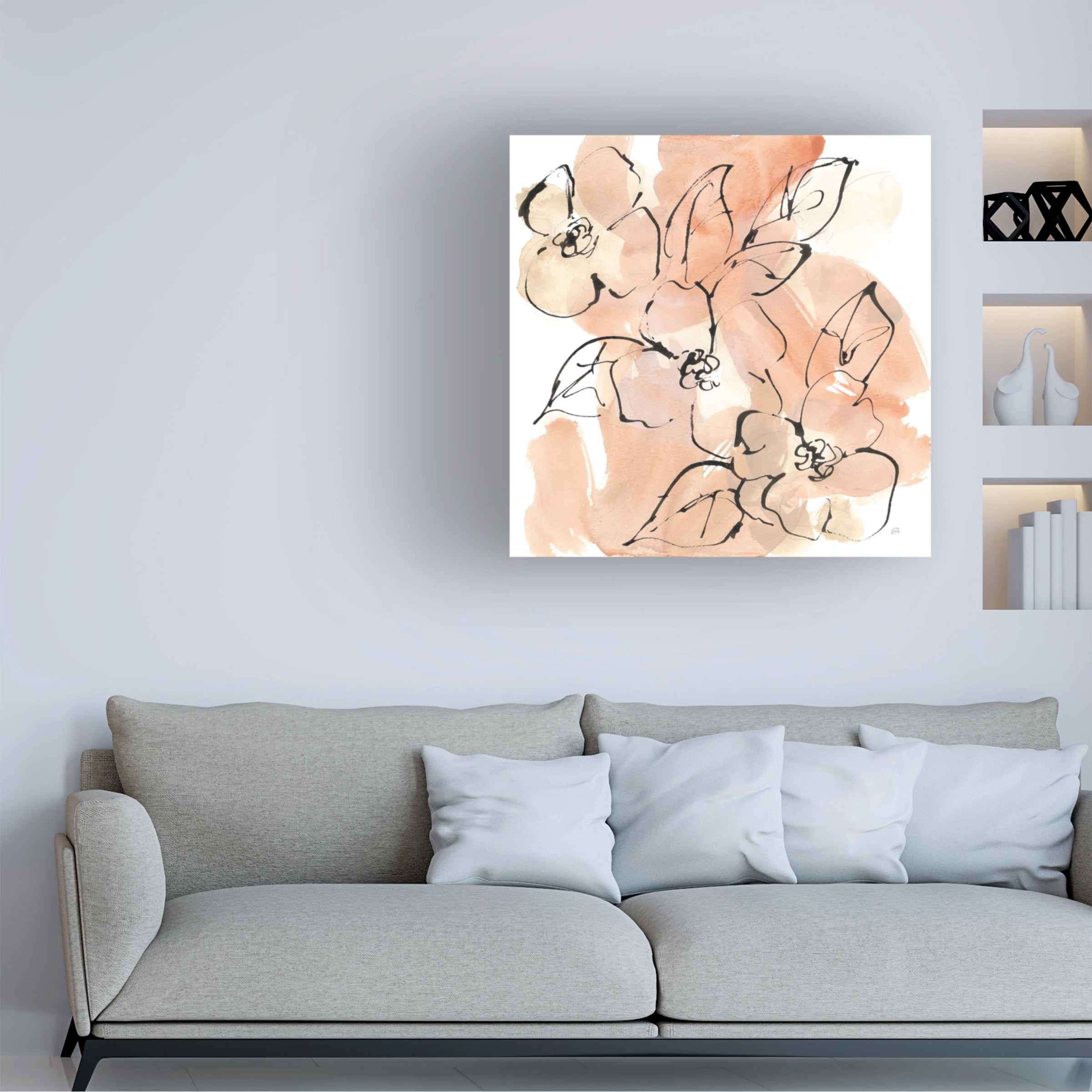Chris Paschke 'Terracotta Neutrals II' Canvas Art