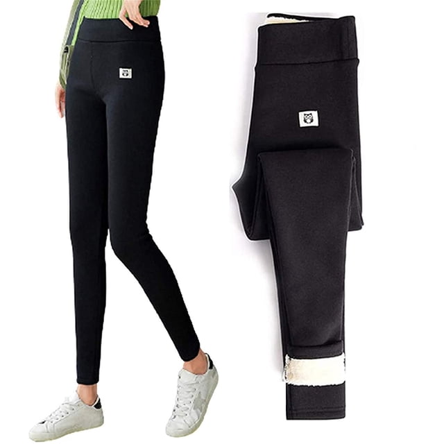 Mallas Gruesas De Lana De Cachemira Para Mujer De Invierno, Mallas Elásticas Cálidas A Prueba De Viento Para Invierno, Mallas Gruesas Con Forro Polar Yuarrent OD014510-08