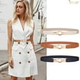 thumbnail image 3 of JASGOOD 3 Pack Women Belts Retro Elastic Stretchy Skinny Belt for Dresses, 3 of 10