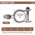 thumbnail image 2 of Chain Link Fence Gate Post Hinges Heavy Duty Galvanized Steel CorrosionOutdoor Gate Hardware with Bolt & Nut (/&#), 2 of 5