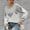 Gray, variant on AOOCHASLIY 2023 Womens Sweater Women's Color Blocking Loose Knit Sweater Round Neck Sweater