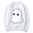 thumbnail image 4 of Jsaierl Halloween Sweatshirts Women Cute Pumpkin Ghost Graphic Sweatshirt Loose Fit Crewneck T-shirt Long Sleeve Holiday Pullover Tops Halloween Costumes, 4 of 5