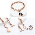 thumbnail image 2 of Paw Urn Locket Stainless Steel Chain Link Bracelet Cremation Jewelry for Dog Ashes Funeral Urn Bracelet for Ashes Holder, 2 of 5