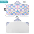 thumbnail image 4 of Yayeee Kids Hooded Towel with Hand Pockets Beach Soft Absorbent Bath Wrap 50 x 23.5 inch, Playful Daisy, 4 of 5