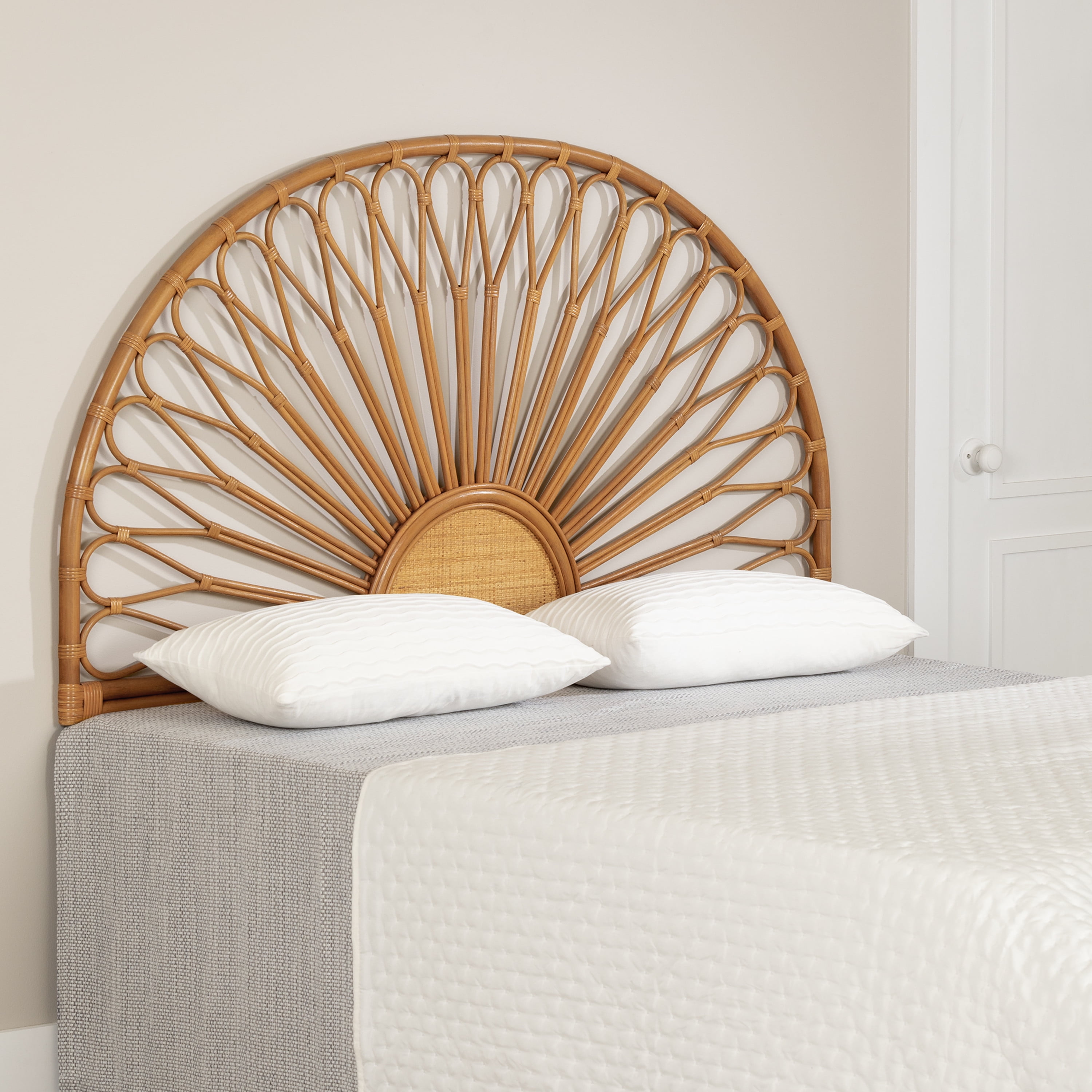 South Shore Balka Horizontal Lines Wall Mounted Queen Headboard
