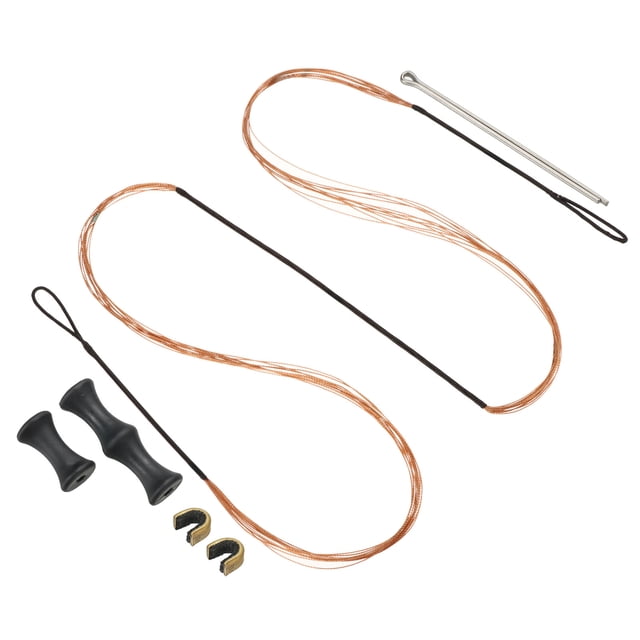 Reemplazo de Cuerda de Arco Uxcell, Cuerdas de Arquería con Protector de Dedo y Puntos de Nock de Latón para Arco Recurvo de 53 Pulgadas