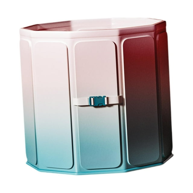 Bañera plegable, bañera portátil independiente, baño caliente de apertura rápida, baños de remojo para el hogar, multiusos para viajar, gimnasio, Azul