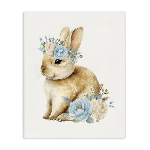 Stupell Industries Watercolor Nursery Bunny Canvas Wall Art, design by LSR Design Studio