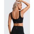 thumbnail image 2 of Top CRZ YOGA Butterluxe con escote redondo y espalda en U negro talla grande, 2 of 5