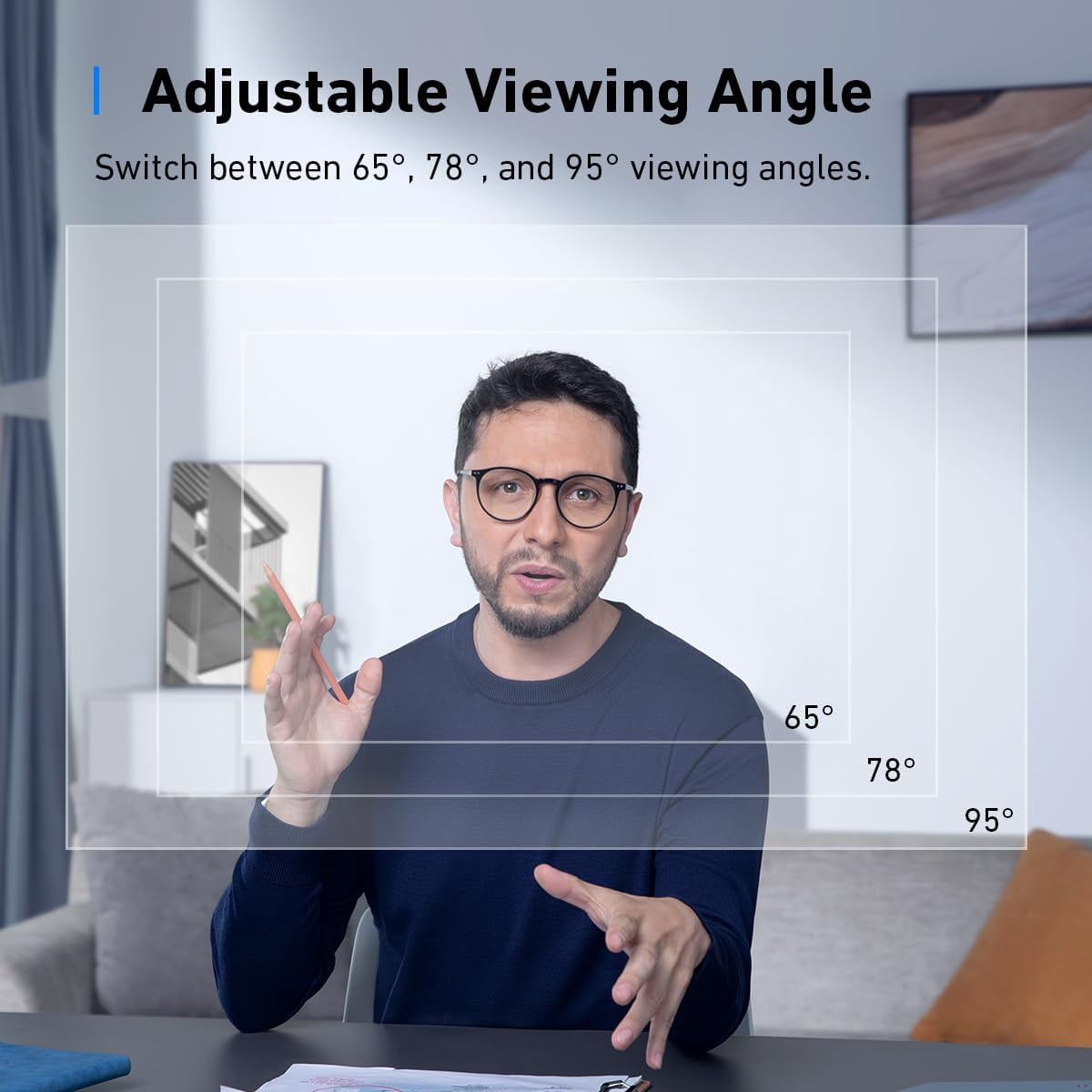Anker AnkerWork C310 Webcam, 4K, 12 Megapixel, AI Auto Focus, AI Framing, AI Noise Canceling Webcam, Black