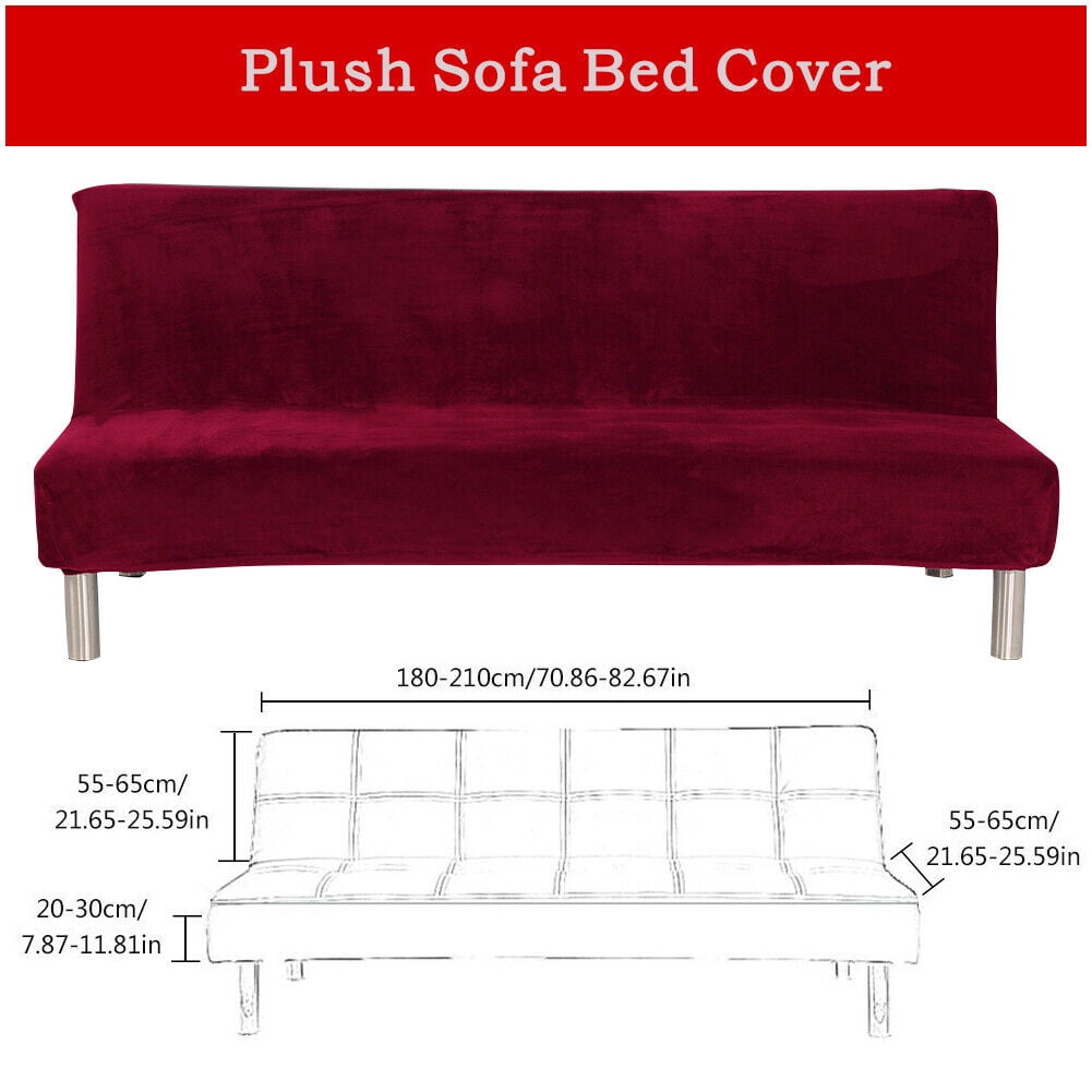 JIAN YA NA Armless Sofa Bed Cover Polyester Spandex Stretch Futon Slipcover Protector Elastic Full Folding Couch Sofa Shield