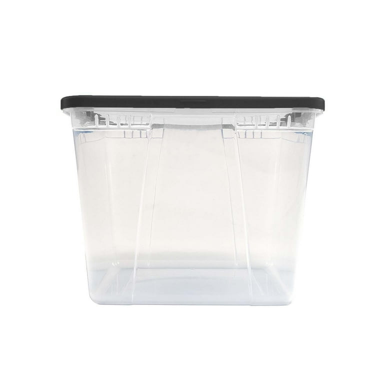 Mainstays Snaplock® 50 Quart Clear Storage Container with Black Lid -  Walmart.com