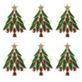 thumbnail image 4 of Uehgn 6Pcs Enamel Christmas Napkin Rings Elegant Xmas Tree Reindeer Snowflake Napkin Holders Christmas Wedding Party Table Decor, 4 of 4