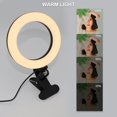thumbnail image 2 of HLONK Clip-on LED Ring Light 8-inch Live Streaming Fill Light Desktop Selfie Ring Light, 2 of 6