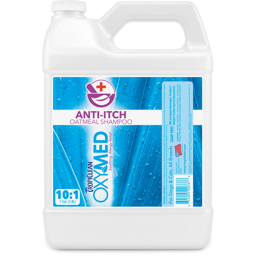 TropiClean OxyMed AntiItch Oatmeal Shampoo, 1 Gal