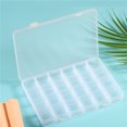 thumbnail image 2 of 24 Grid Transparent Jewelry Ring Earrings Box Case Nail, 2 of 7