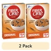 (2 pack) Fiber One Cereal, Original Bran, High Fiber Cereal Made with Whole Grain, 19.6 oz