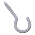 thumbnail image 4 of Screw Hook Fasteners Hangers White Plastic Finish 14mm Dia 40mm length 50pc, 4 of 6
