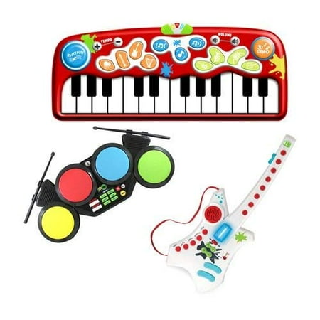 Kids Floor Piano Early Learners STEAM - Do-Re-ME Music Arts Kit with Floor Piano, Electronic Drums, and Electronic Guitar ()