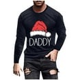 thumbnail image 2 of Blusas y camisas de manga larga y cuello redondo para hombre, informales, con estampado navideño, deportivas, de poliéster., 2 of 5