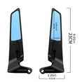 thumbnail image 6 of Xinyolin Wind Wing Side Mirrors - 2Pcs 360-Degree Rotating, Motorcycle Rear View, Adjustable Convex Mirrors, 6 of 8