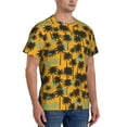 thumbnail image 4 of Yiaed Hawaii Palms Print Mens Short Sleeve Tight Fit T-Shirt, Crewneck Casual Tee-X-Large, 4 of 5