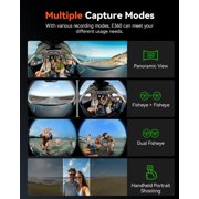 Vantrue E360 ACE 5.2K 360° Panoramic WiFi Dash Cam, Handheld Camera, STARVIS 2, HDR, IR Night Vision, Front Rear Inside Dashcam, Voice/Touch Control, GPS, 24/7 Buffered Parking Mode