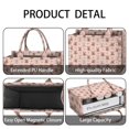thumbnail image 4 of Large Capacity Tote Bag,Pink Highland Cow Flower Pattern Handbag Fashion Luxury Tote Bag,15.7"x13"x 5.1" Inches,Laptop Compatible, 4 of 6