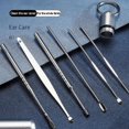 thumbnail image 2 of Stainless Steel Ear Digging Spoon 6-piece Set Of Spiral Rotary Ear Scoop Ear Picking Tool Pick Ear Cleaner Portable Ear Digging O3Q9, 2 of 6