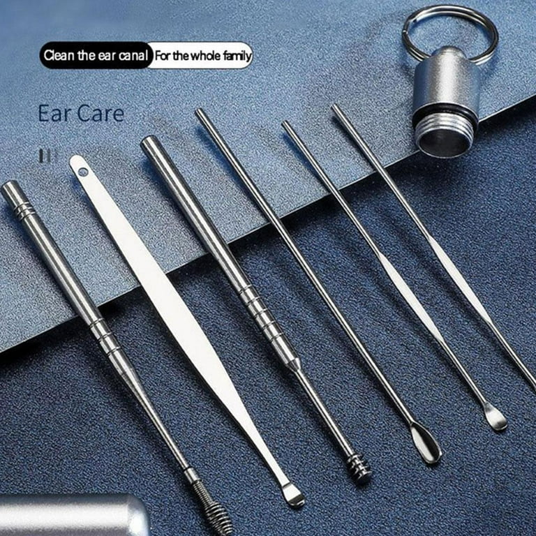 6Pcs/Set Earwax Pickers Stainless Steel Ear Cleaner Wax Removal