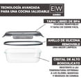 thumbnail image 2 of Set de 18 Recipientes de Vidrio Jumbo con Tapas Herméticas – A prueba de fugas, Aptos para Horno, Refrigerador y Congelador – 36 Piezas para Alimentos, 2 of 7