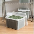 thumbnail image 2 of IRIS USA Plastic File Boxes With Lids for Letter/Legal File, Clear 35 Qt. 1 Pack, 2 of 5