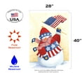 thumbnail image 2 of Toland Home Garden Star Spangled Snowman Patriotic Winter Flag Double Sided 28x40 Inch, 2 of 5