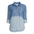 thumbnail image 5 of Time and Tru Women's Soft Button Front Shirt with Long Sleeves, 5 of 6