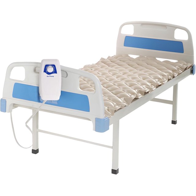 Alternating Air Pressure Mattress Pad: Mattress Topper for Bed Sore Prevention - with Waterproof, Heat Resistant Ulcer Cushion Pad & Whisper Quiet Pump - Home & Hospital Use