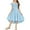 Light Blue, variant on Arshiner Girls Summer Black Formal Dress with Pockets 4-12 Years