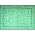 thumbnail image 1 of Ahgly Company Machine Washable Indoor Rectangle Persian Turquoise Blue Traditional Area Rugs, 8' x 10', 1 of 4
