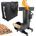 thumbnail image 4 of Camping Rocket Stove by StarBlue with FREE Carrying Bag - A Portable Wood Burning Camping Stove with Large Fuel Chamber Best for Outdoor Cooking, Camping, Picnic, BBQ, Hunting, Fishing, 4 of 5