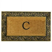 Calloway Mills Prestige Gold Monogram Outdoor Doormat 18" x 30" (Letter C)