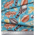 thumbnail image 3 of Soimoi Poly Georgette Fabric Bird & Leaves Print Sewing Fabric Yard 42 Inch Wide, 3 of 3