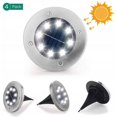 thumbnail image 1 of Luz solar iluminación exterior 10LED luz subterránea 4 piezas de luz cálida, 1 of 5
