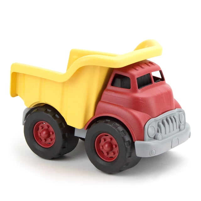 Dump Truck Green Toys, camión volquete, amarillo/rojo, sin BPA