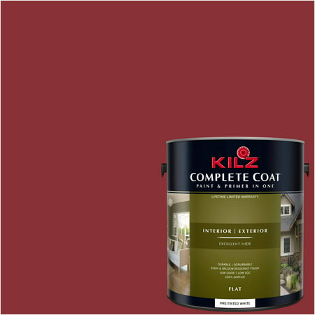 KILZ COMPLETE COAT Interior/Exterior Paint & Primer in One #LA130-02 Raging (Best Red Paint Colors)