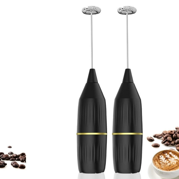 WANGQ Mousseur à Lait pour Café, Mousseur à Lait Portatif avec Fouet en Acier Inoxydable, 2 Mousseurs à Lait, Stable Indépendamment Sans Support Requis, Accessoires de Bar Cadeau pour Amateurs de Café