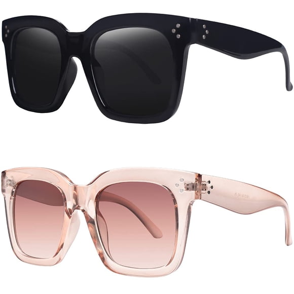 Gafas de Sol TAOTAOQI Vintage Cuadradas Grandes con Protección UV400 para Mujer