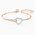 thumbnail image 3 of Hyperbola bangle Infinity and heart, White, Mixed metal finish 5518869, 3 of 4
