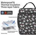 thumbnail image 2 of Police and Black Car Black Pattern Insulated Lunch Bag for Men Women,Waterproof Lunch Box for Work,Picnic or Travel,Thermal Insulation,10.63x9.06x3.54 Inches, 2 of 5