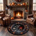 thumbnail image 4 of Halloween 3D Visual Round Rug Non Slip Washable Soft Area Carpet for Home Bedroom Living Room Party 23.62 in A, 4 of 6