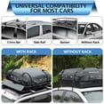 thumbnail image 5 of Rooftop Cargo Carrier Bag，15 Cubic Feet Heavy Duty Waterproof Rooftop Car Bag,Fits for All Cars with/Without Rack,8 Door Hooks,Storage Bag (15 Cubic Feet), 5 of 7